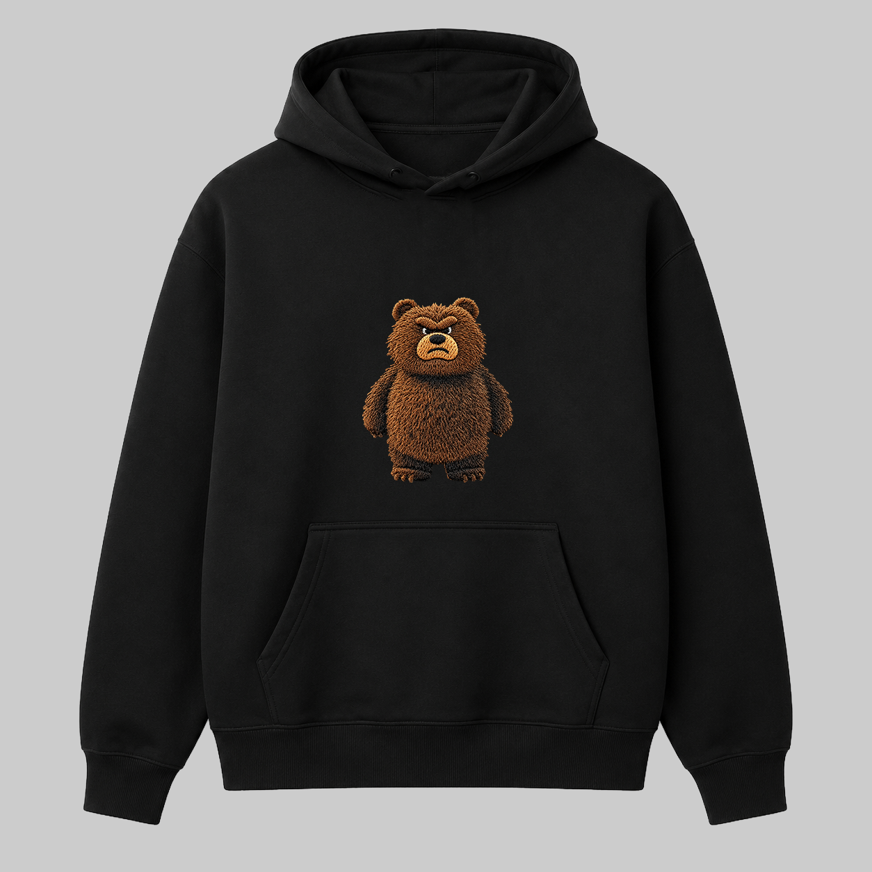 Brooding Brown Bear Hoodie — Bad Moods Club