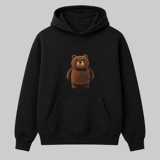 Brooding Brown Bear Hoodie — Bad Moods Club