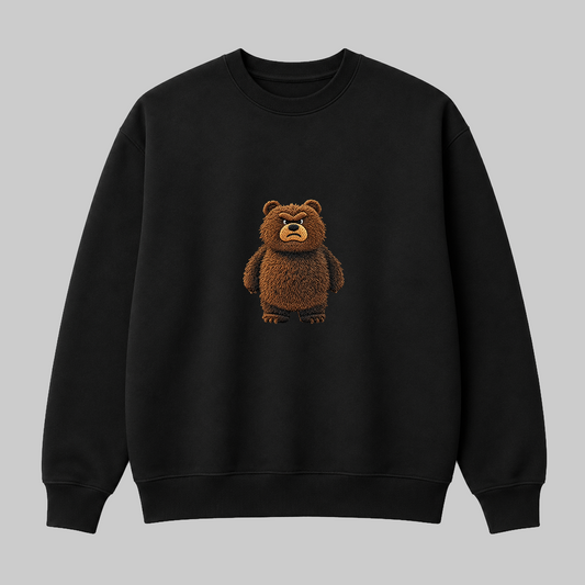 Brooding Brown Bear Sweatshirt — Bad Moods Club