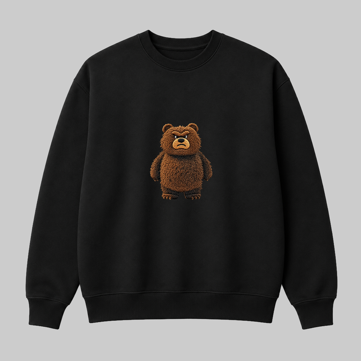 Brooding Brown Bear Sweatshirt — Bad Moods Club